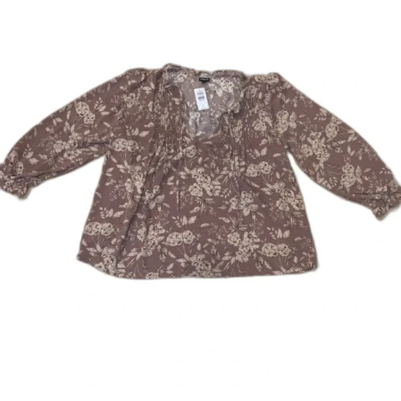 🌸 Torrid Plus Size Boho Long Sleeve Blouse – Size 4 🌸 - Picture 1 of 6